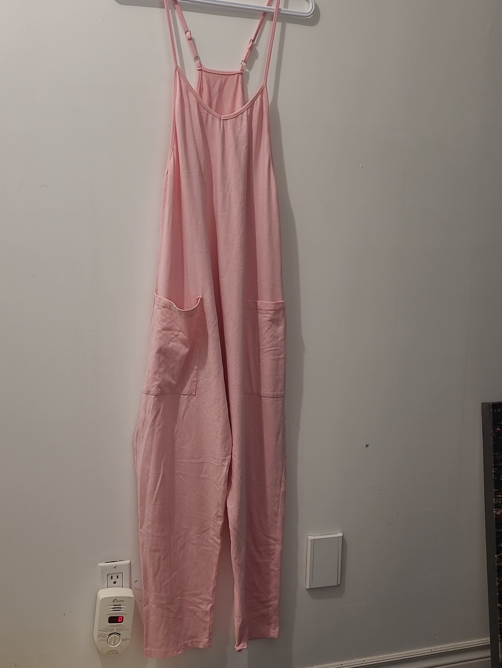 Women’s Pink Soft Cotton Jumpsuit with Pockets